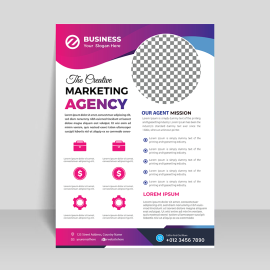 Free vector flat design vertical flyer template