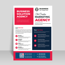 business flyer template design vector