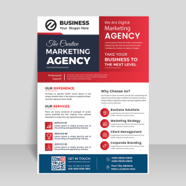 Gradient red flyer template