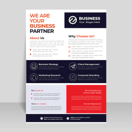 Simple flyer design professional cover template