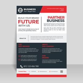 vertical flyer template vector