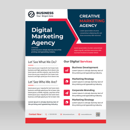 Abstract style vector template flyer brochure