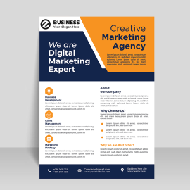 Informational business flyer template design