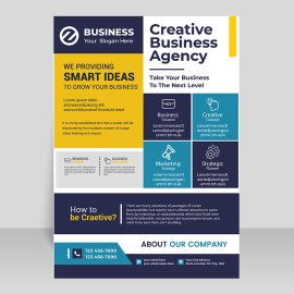 Colorful abstract flyer leaflet design