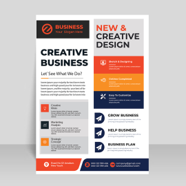Modern informational flyer template brochure