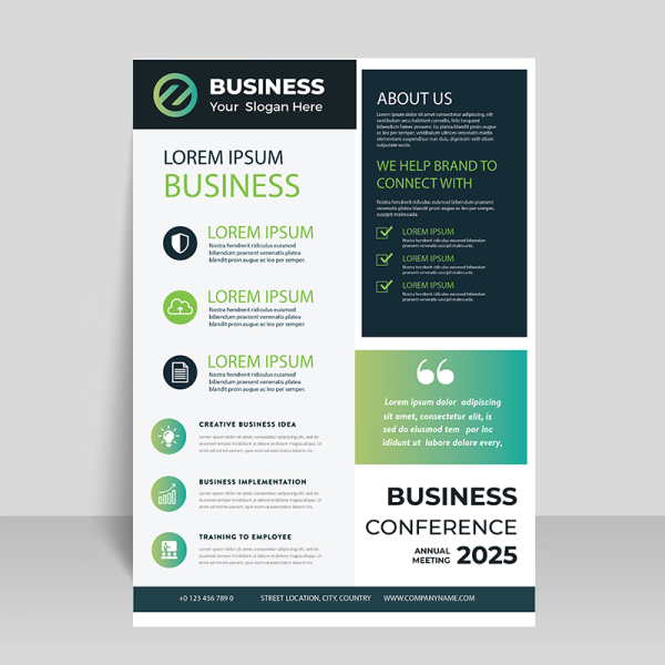 Clean simple flyer template vector - freepng