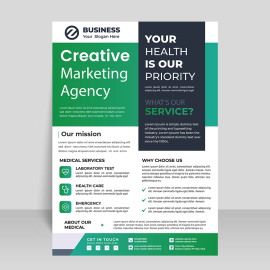 Vector gradient modern flyer design