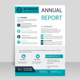 Clean vector simple type flyer template