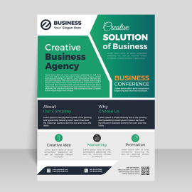 Green black vector flyer brochure