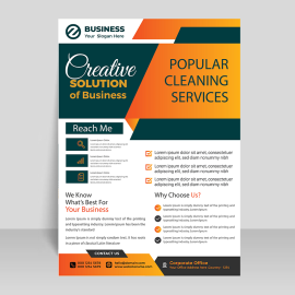 Orange green vector template