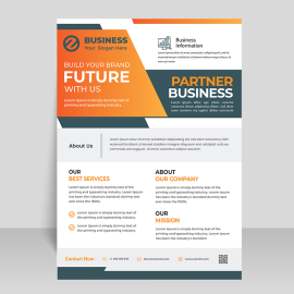 Vertical info flyer template