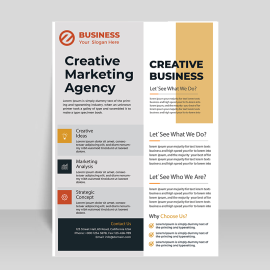 Informational flat vertical template design