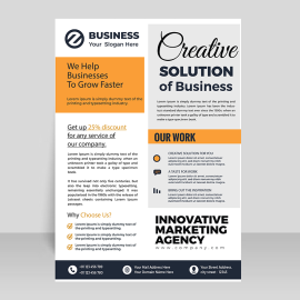 Clean free vector flyer template