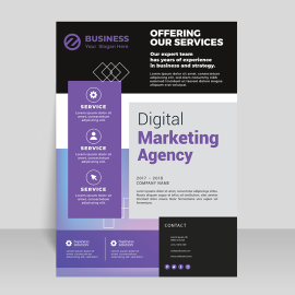 Modern design flyer template design