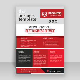 Red theme flyer template