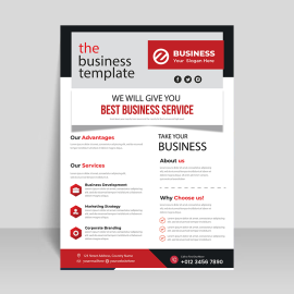 Informational abstract flyer template design