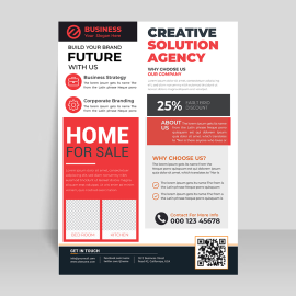 Info vector leaflet with photo