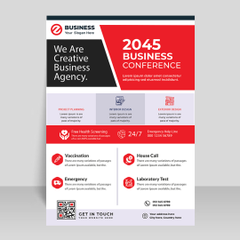 Modern red black vector template