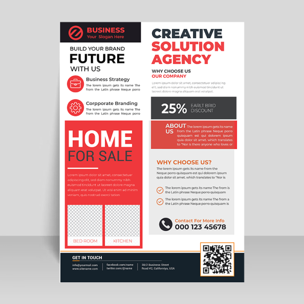 Info vector leaflet with photo - freepng