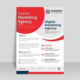 Abstract red style vector template