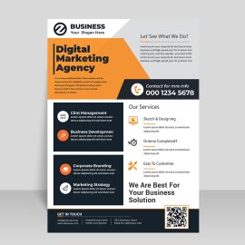 Modern black clean qr code vector