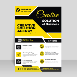 Bright abstract style flyer template