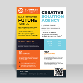 Colorful vector leaflet design