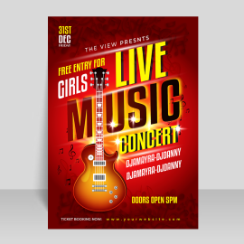 Night club music dj party poster social media post, Night club music dj party flyer social media, Facebook, Instagram