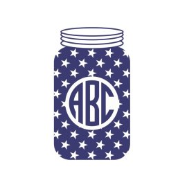 ABC USA Flag jar vector