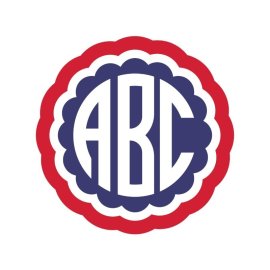 ABC vector design fourth July patriotic design