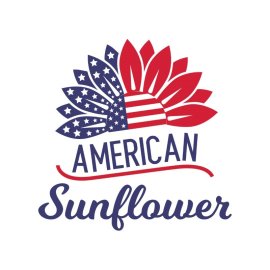 Png American sunflower independence day vector