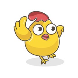 Baby chick cute cartoon style vector