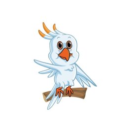 Cute cartoon Baby cockatoo vector illustration