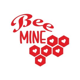 Be mine with red hearts valentine's day vector