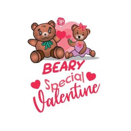 Beary special valentine couple bear vector