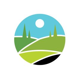 Beautiful nature landscape vector logo design