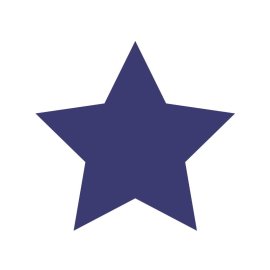Blue star vector design free png
