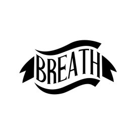 Breath typography for t-shirt design vector