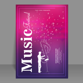 Free vector music event poster