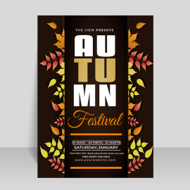 Free vector realistic mid autumn poster template