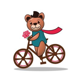 Teddy Bear, Teddy bear riding bicycle png,
