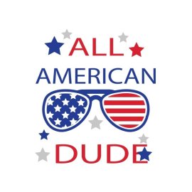 All american dude vector usa glasses 4th july posters