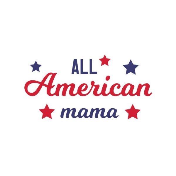 All American mama vector typography - freepng
