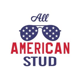 All american stud 4th july vector elements