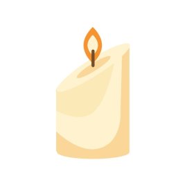 Beige beautiful design candle vector