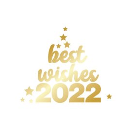 Best wishes 2022 vector luxury typography for greeting cards
