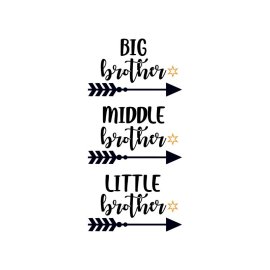 Big brother little brother middle brother vector illustration png