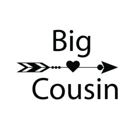 Big cousin customized t-shirt vector