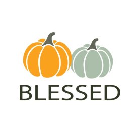 Blessed spring season elements pumpkin vector