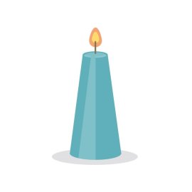 Blue candle free vector png